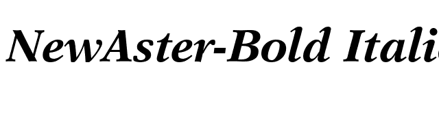 NewAster-Bold Italic font preview