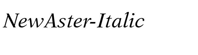 NewAster-Italic font preview