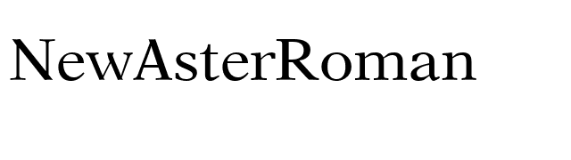 NewAsterRoman font preview