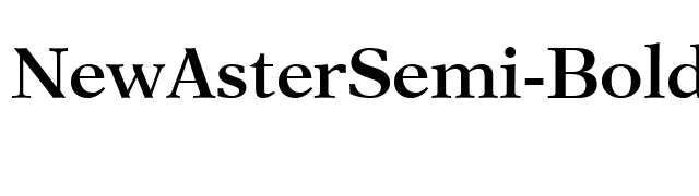 NewAsterSemi-Bold font preview