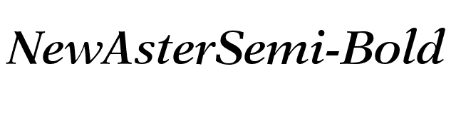 NewAsterSemi-Bold Italic font preview