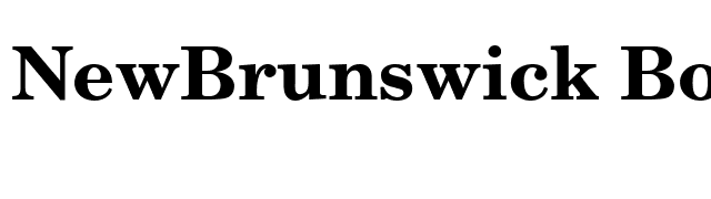 NewBrunswick Bold font preview