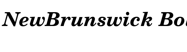 NewBrunswick Bold Italic font preview