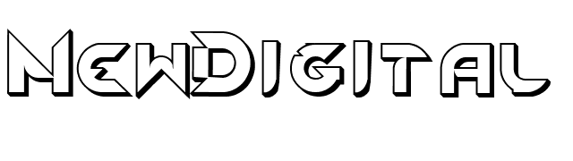 NewDigital Outline font preview