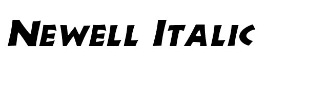 Newell Italic font preview