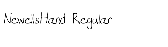 NewellsHand Regular font preview