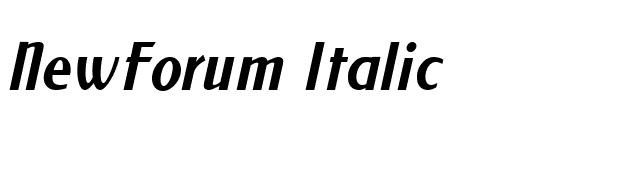NewForum Italic font preview