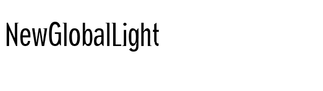 NewGlobalLight font preview