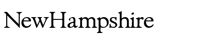NewHampshire font preview