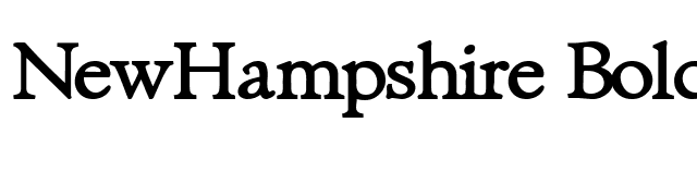 NewHampshire Bold font preview