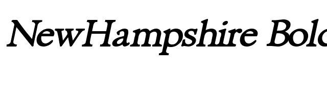 NewHampshire BoldItalic font preview