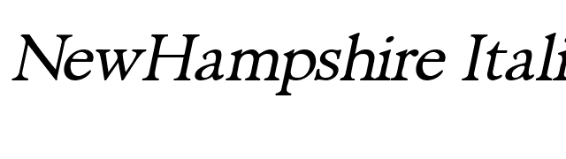 NewHampshire Italic font preview