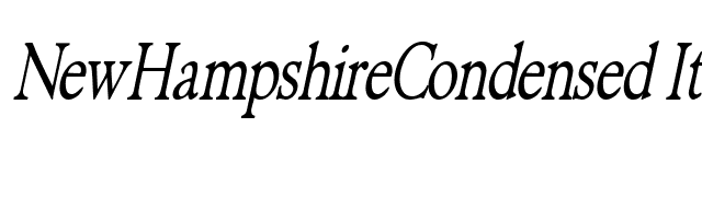 NewHampshireCondensed Italic font preview