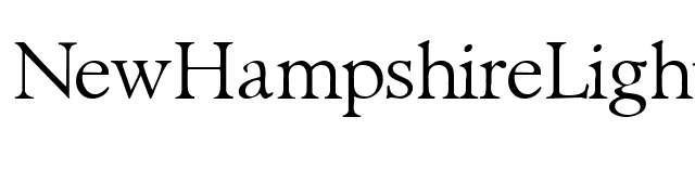 NewHampshireLight font preview