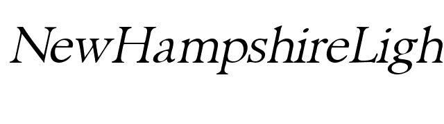 NewHampshireLightItalic font preview