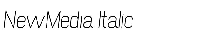 NewMedia Italic font preview