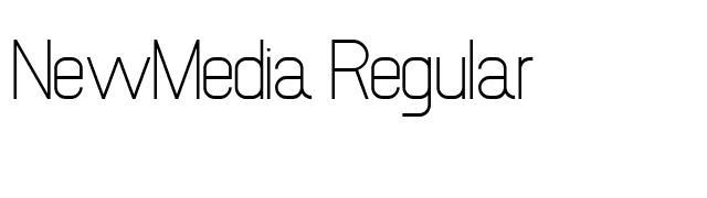 NewMedia Regular font preview