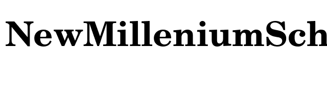 NewMilleniumSchlbkSH Bold font preview