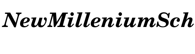 NewMilleniumSchlbkSH Bold Italic font preview