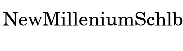 NewMilleniumSchlbkSH Roman font preview