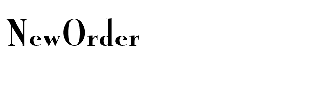NewOrder font preview