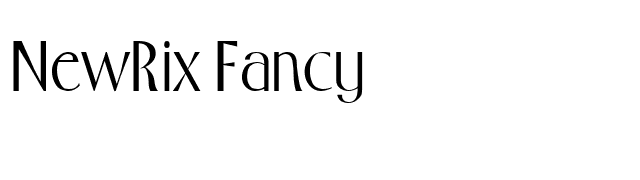 NewRix Fancy font preview