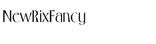 NewRixFancy font preview