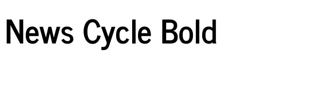 News Cycle Bold font preview