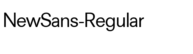 NewSans-Regular font preview