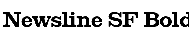 Newsline SF Bold font preview