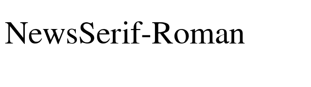 NewsSerif-Roman font preview
