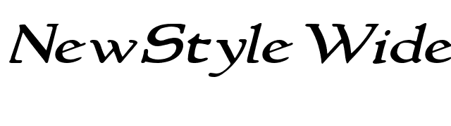 NewStyleWide Italic font preview