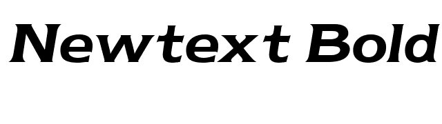 Newtext Bold Italic font preview