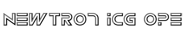 Newtron ICG Open font preview