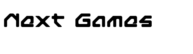 Next Games font preview