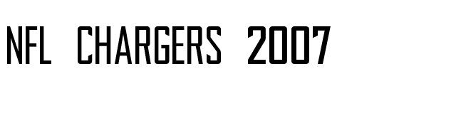 NFL Chargers 2007 font preview