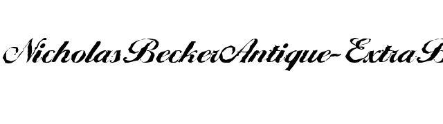 NicholasBeckerAntique-ExtraBold-Regular font preview
