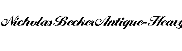 NicholasBeckerAntique-Heavy-Regular font preview