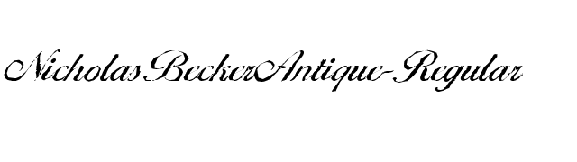 NicholasBeckerAntique-Regular font preview