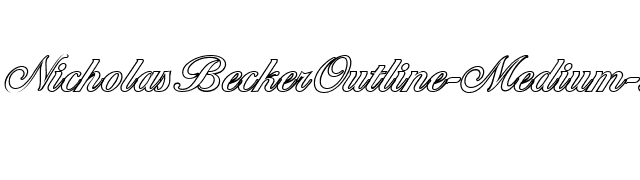 NicholasBeckerOutline-Medium-Regular font preview