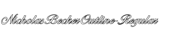 NicholasBeckerOutline-Regular font preview