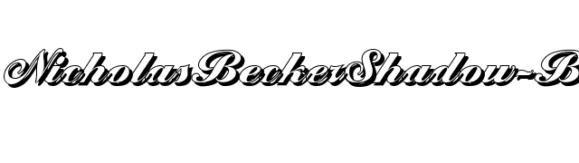 NicholasBeckerShadow-Black-Regular font preview