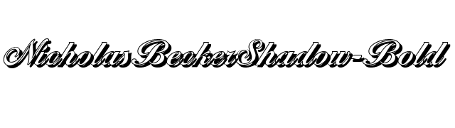 NicholasBeckerShadow-Bold font preview