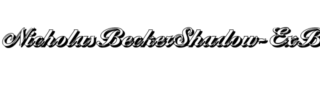 NicholasBeckerShadow-ExBold-Regular font preview