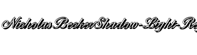 NicholasBeckerShadow-Light-Regular font preview