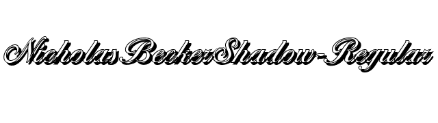NicholasBeckerShadow-Regular font preview