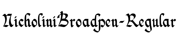 NicholiniBroadpen-Regular font preview