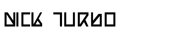 Nick Turbo font preview