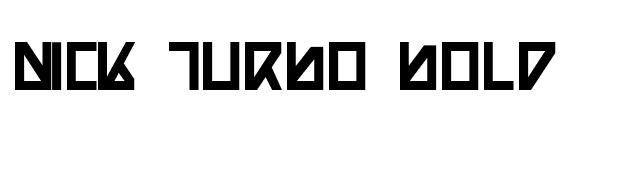 Nick Turbo Bold font preview