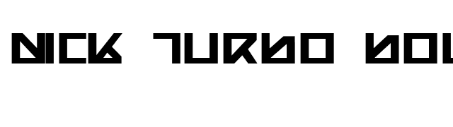 Nick Turbo Bold Expanded font preview